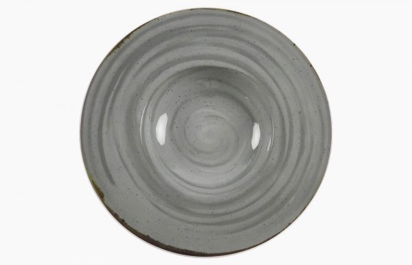 PRATO FUNDO Ø29CM RUSTICO CINZA